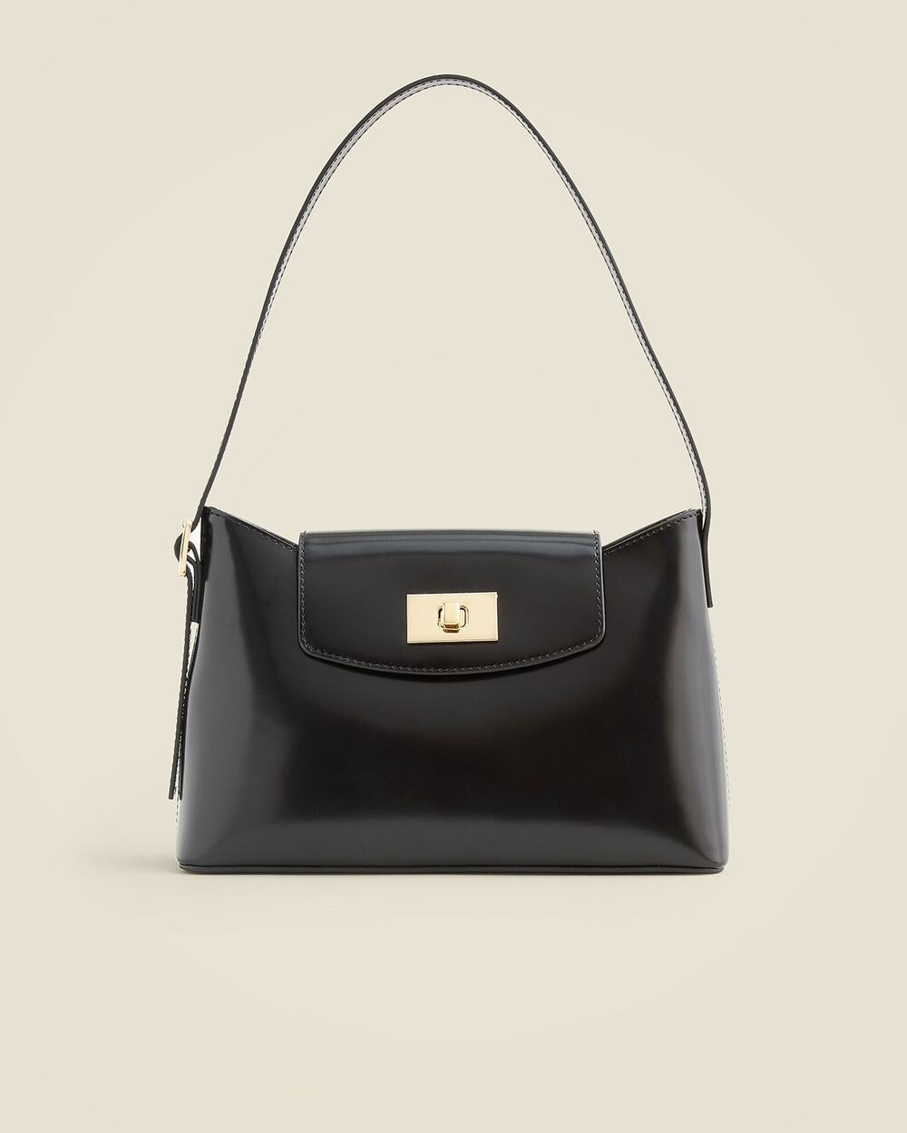 NWOT J Crew Edie Shoulder Bag in Italian Leather Black